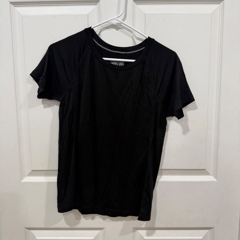 Smartwool Active Merino Wool Short Sleeve Tee Black Small Raglan Sport Top